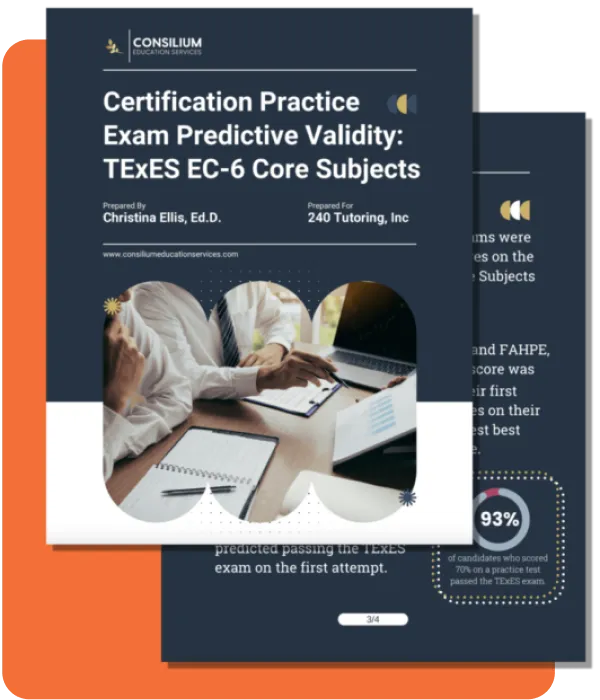Independent research report on certification practice exam predictive validity