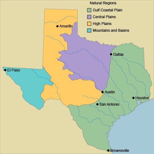 Regions of Texas image