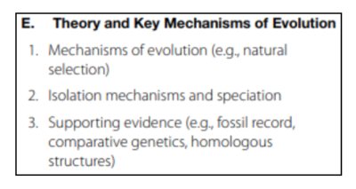Praxis General Science Theory and Key Mechanisms of Evolution